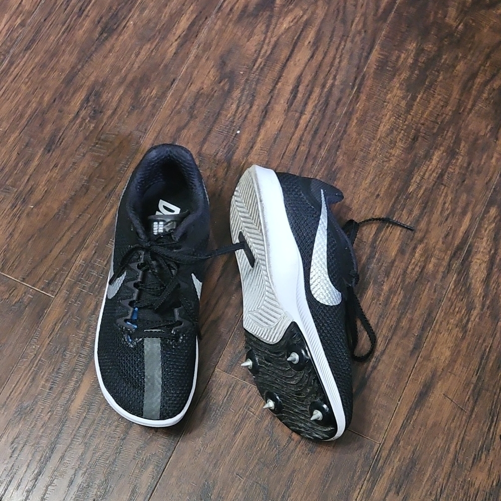 Nike Black and White Running Spikes